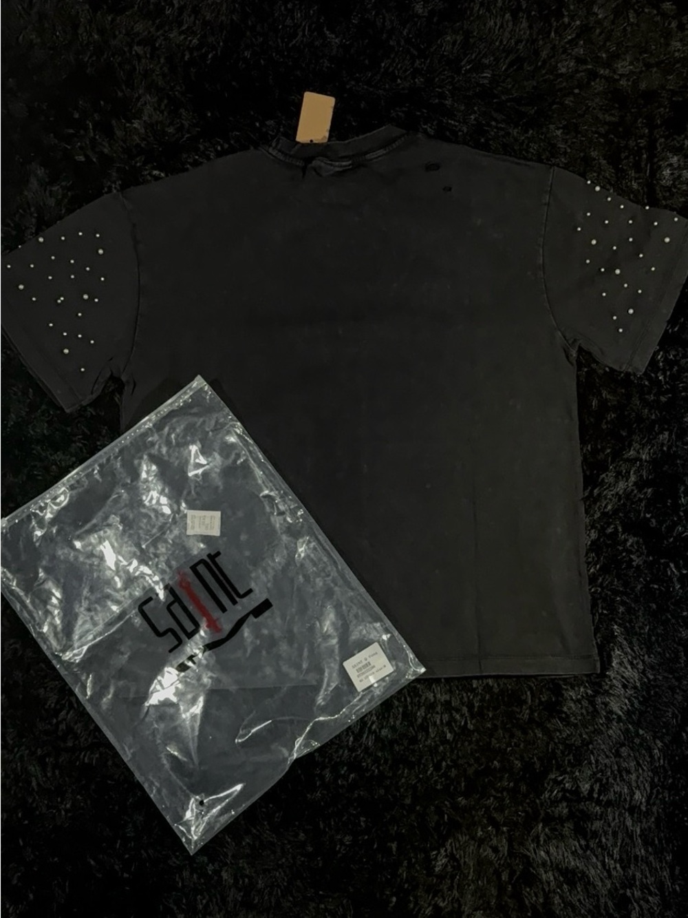 Saint global Black Studded Short Sleeve Saint Mary Graphic Tee - Picture 5 of 5